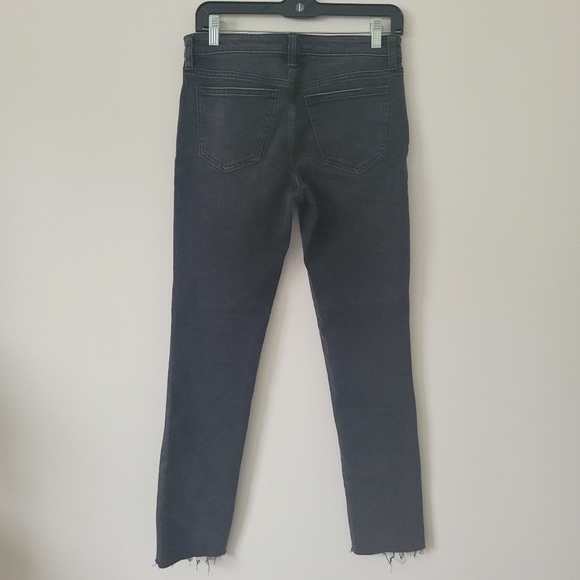 Joe's The Smith High-Rise Straight leg Ankle lengt jeans raw hem  in black Sz 25 - Picture 10 of 15